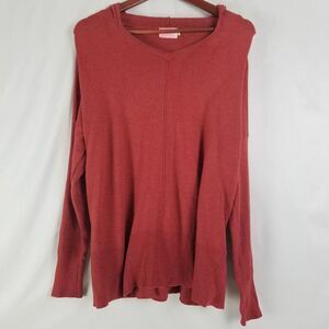 Dreamers Shirt Mens Small Red Baggy Hooded Long Sleeve Knit Pullover Sweater‎